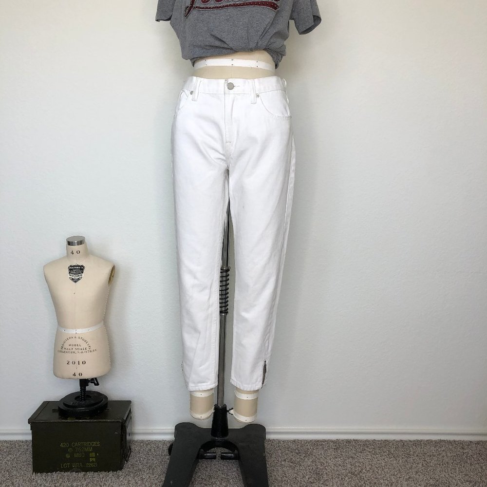 AllSaints Jasper Denim Jeans Cropped Ankle Zip - Picture 2 of 12